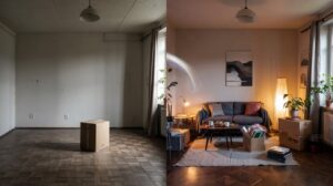 przeprowadzka przed i po